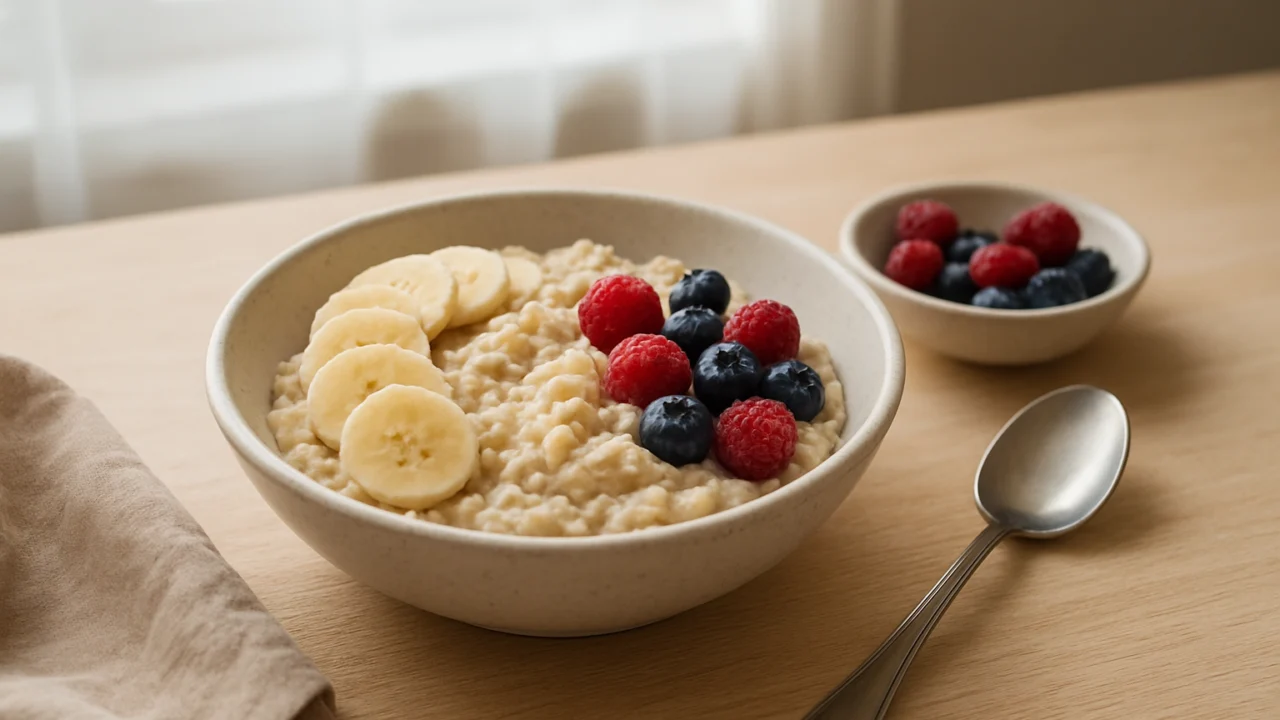 Doručak sa zobenim pahuljicama i bananom kao jednostavan početak unosa voća