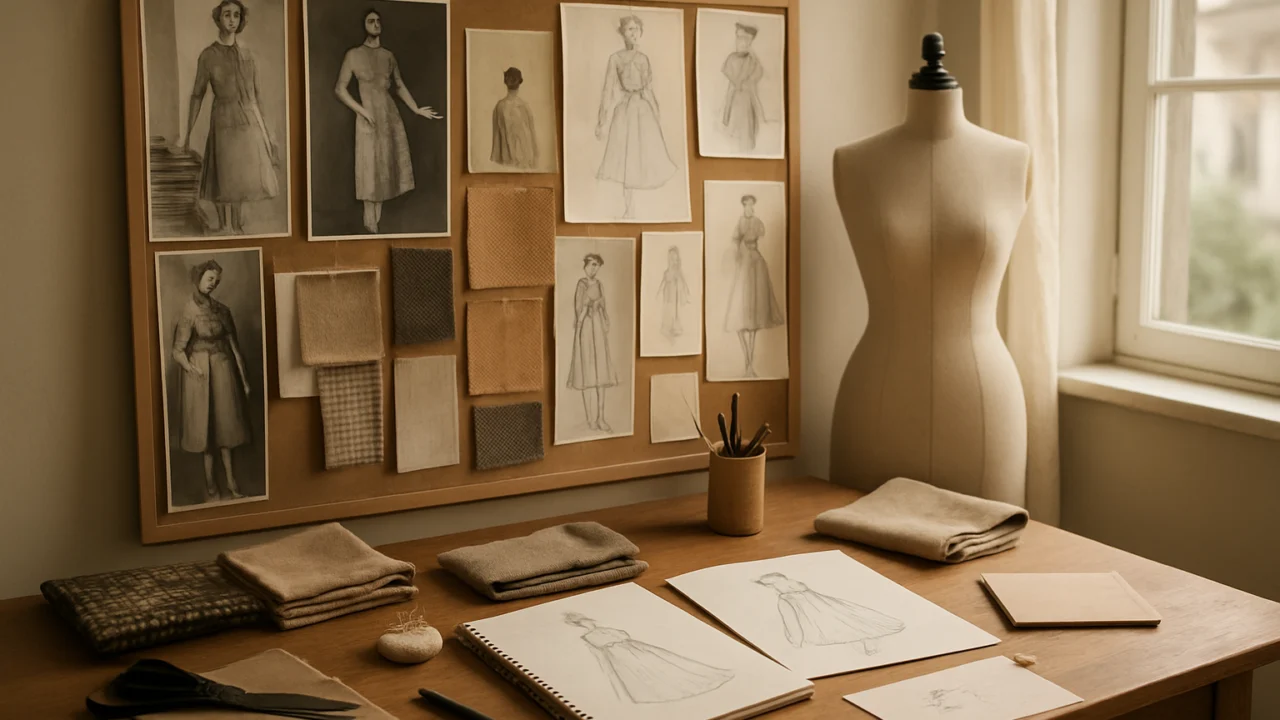 Modni dizajner proučava povijesne stilove kao inspiraciju za suvremenu modu