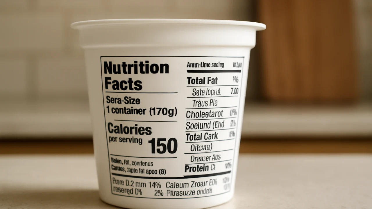 Nutritivna tablica s prikazom količine šećera po porciji