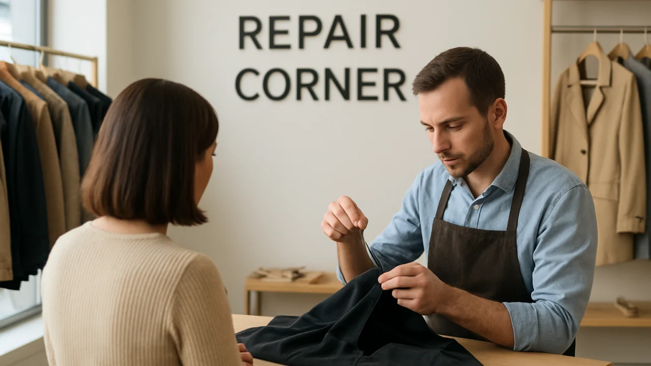 Usluga popravka odjeće u trgovini kao novi trend modne industrije