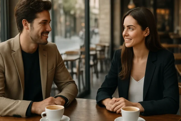 Kako se odjenuti za prvi spoj – moderan par na prvom spoju u urbanom okruženju