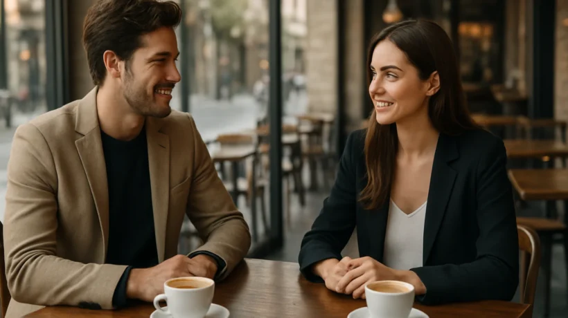 Kako se odjenuti za prvi spoj – moderan par na prvom spoju u urbanom okruženju