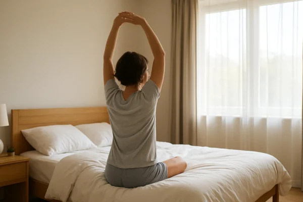 Jutarnje istezanje u krevetu za uklanjanje ukočenosti nakon buđenja