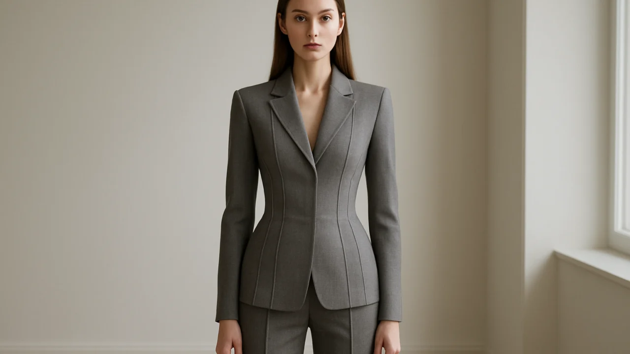 Kroj s vertikalnim linijama koji stvara dojam dužih nogu