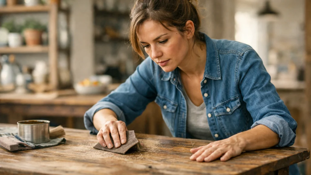 Obnova starog drvenog stola kao prvi DIY projekt kod kuće