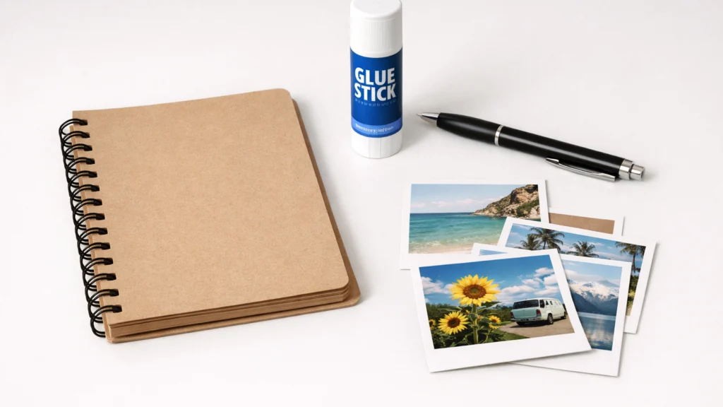 Osnovni pribor za početak scrapbook dnevnika bez pretjeranih materijala