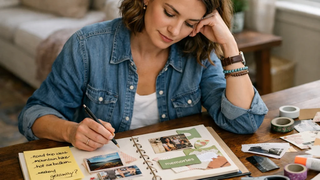 Trenutak suočavanja s perfekcionizmom tijekom izrade scrapbook dnevnika