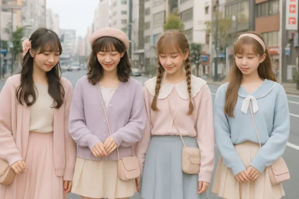 Kawaii subkultura u modernom gradu prikazana kroz nježan stil i pastelnu estetiku