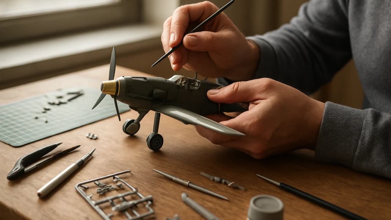 Kolekcionar sastavlja model aviona kao dio dugogodišnje strasti