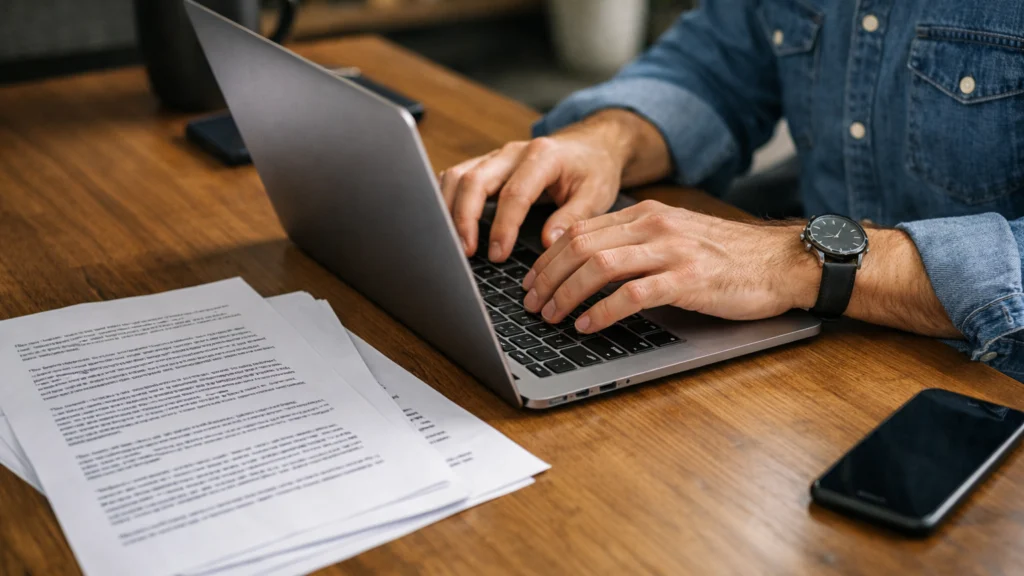 Pisanje kratkih tekstova na prijenosnom računalu za početnike