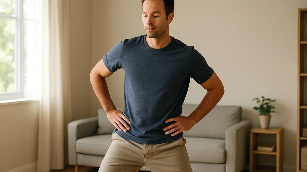 Jednostavna vježba krugova kukovima kao dio svakodnevne rutine