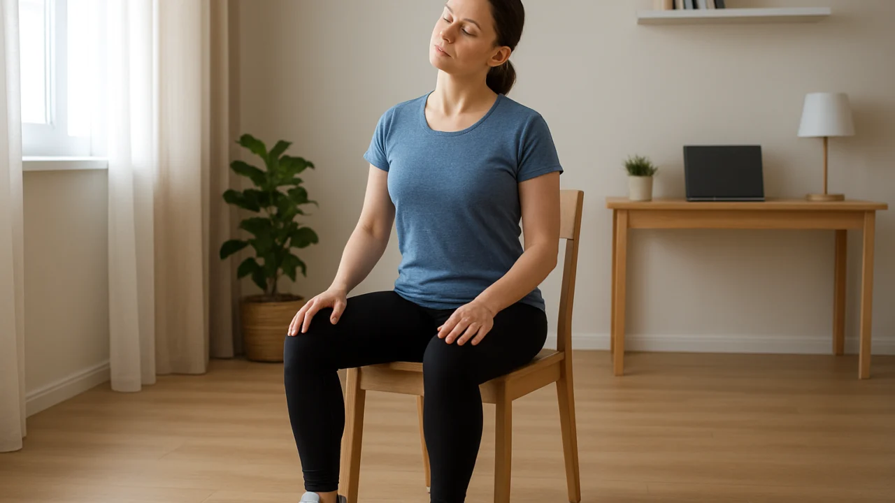 Primjer kružnih vježbi za vrat u sjedećem položaju