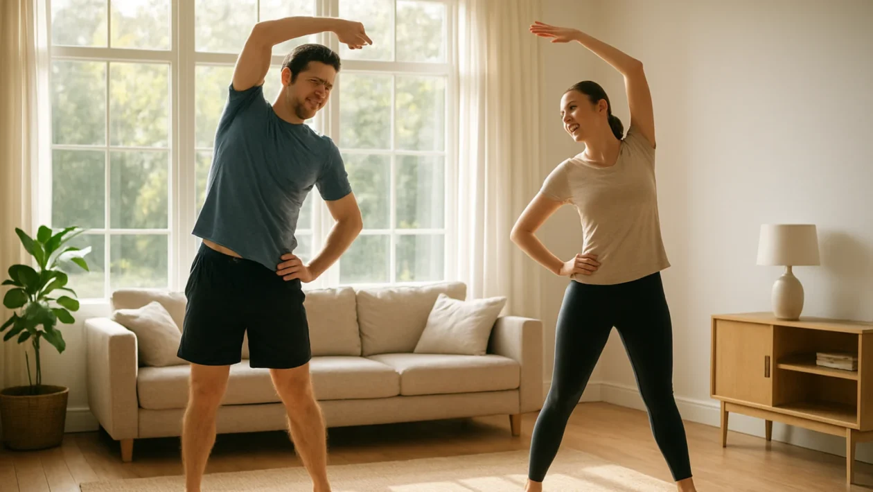 Lagane jutarnje vježbe za cijelo tijelo u ugodnom kućnom okruženju