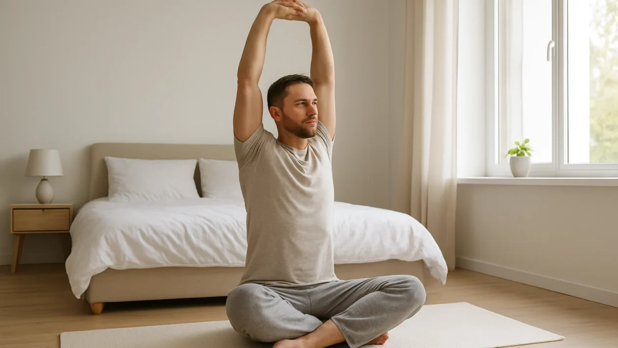 Lagane jutarnje vježbe za zdravu kralježnicu u spavaćoj sobi