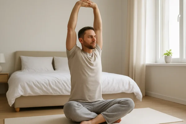 Lagane jutarnje vježbe za zdravu kralježnicu u spavaćoj sobi