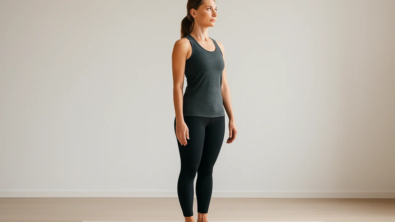 Primjer lagane stojeće joga poze pogodne za početnike