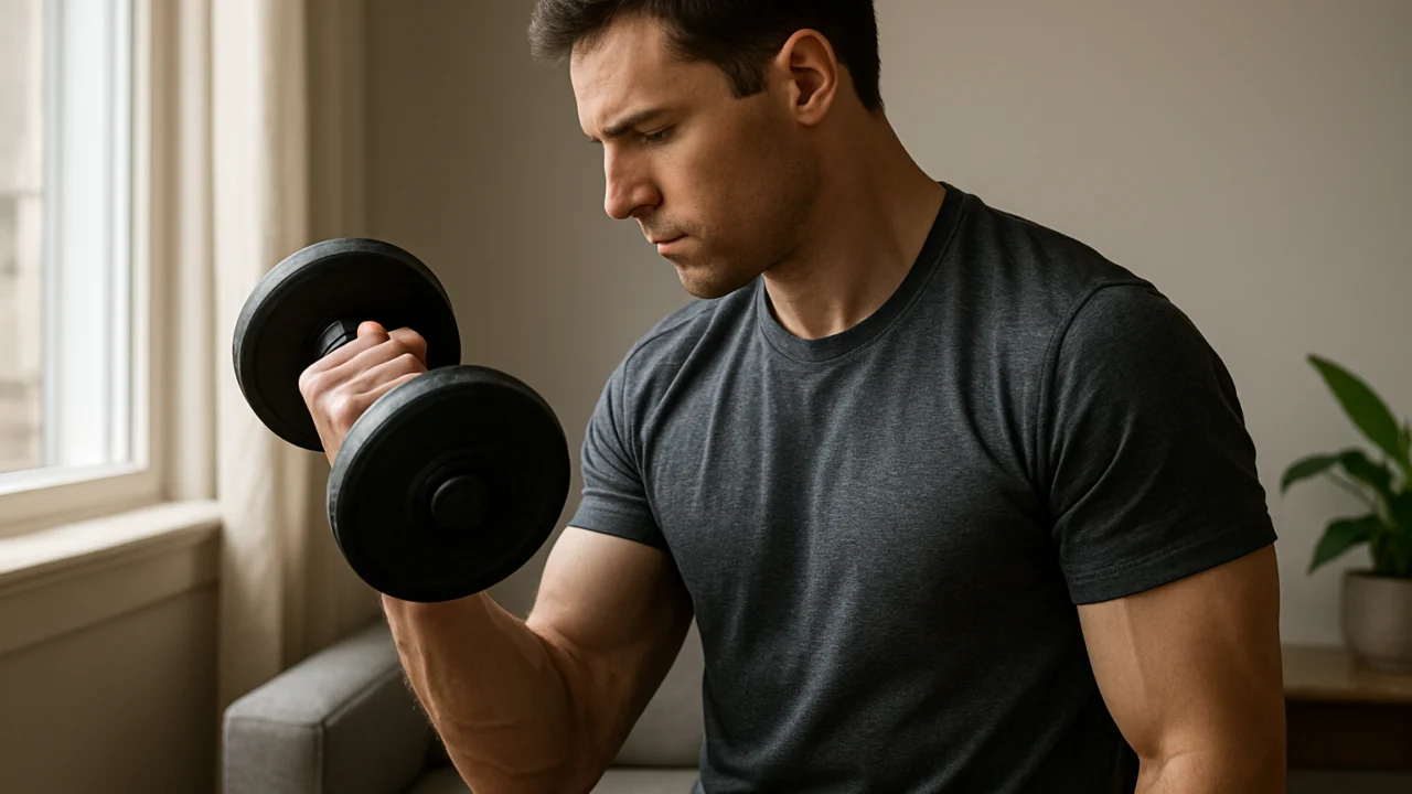 Kontrolirani pregibi za aktivaciju mišića bicepsa kod kuće