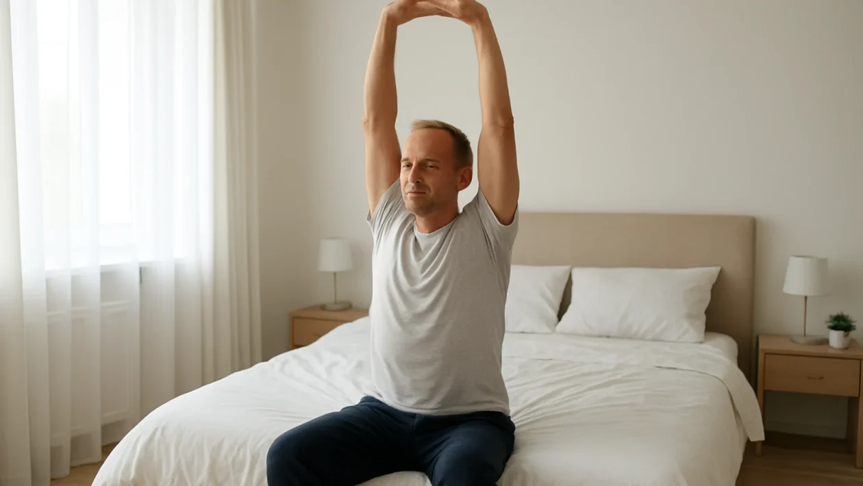 Lagane jutarnje vježbe za buđenje mišića u spavaćoj sobi