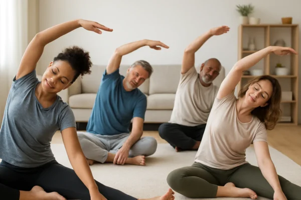 Lagane vježbe za fleksibilnost u svakodnevnoj rutini u ugodnom prostoru