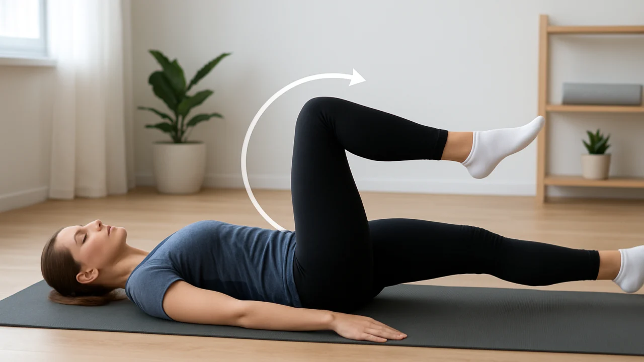 Vježba kruženja koljenom kao lagana vježba za kukove