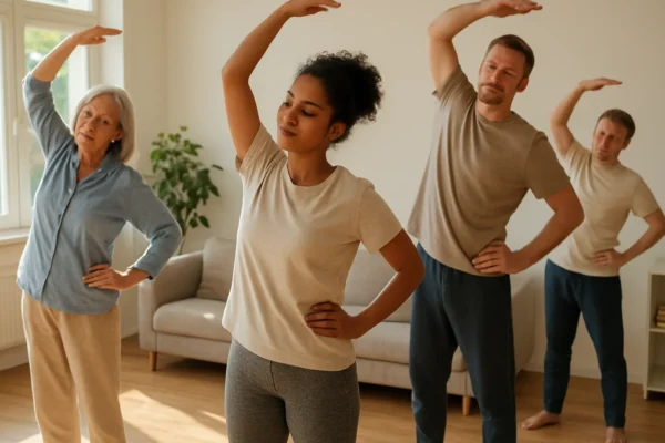 Lagani jutarnji stretching za sve uzraste u jutarnjem okruženju doma