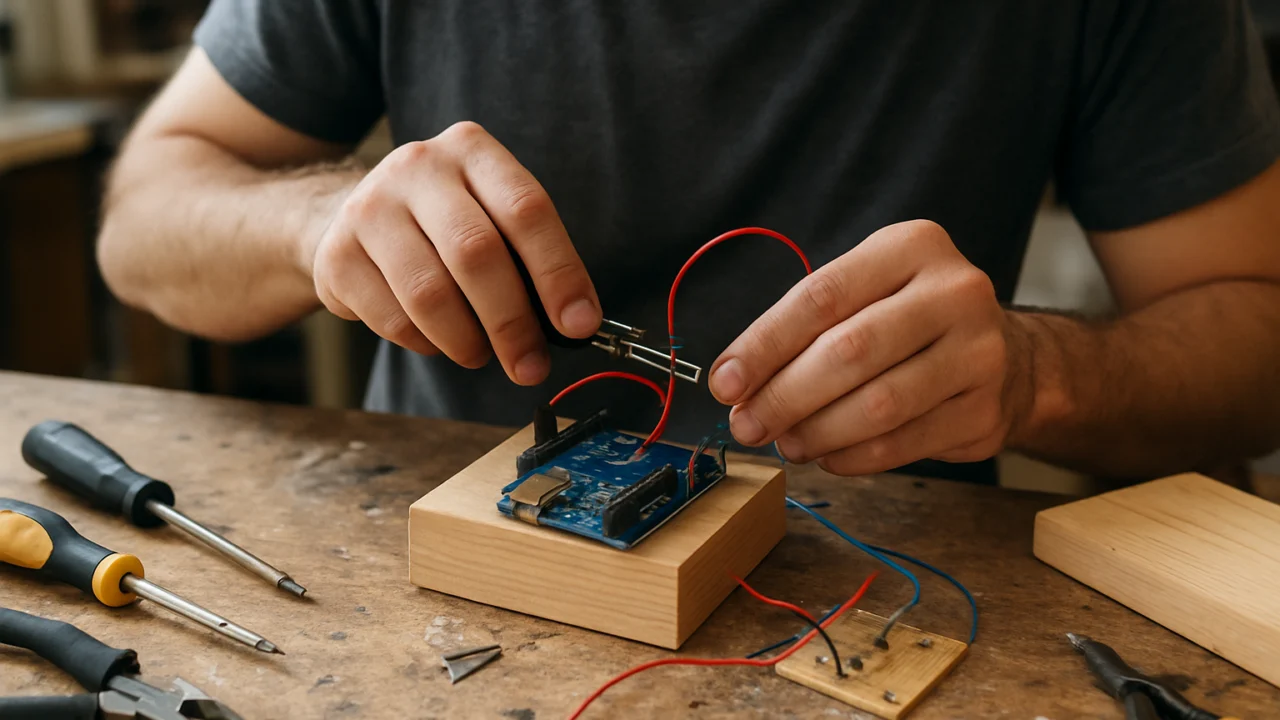 Maker uči kroz praksu radeći s elektronikom i drvom