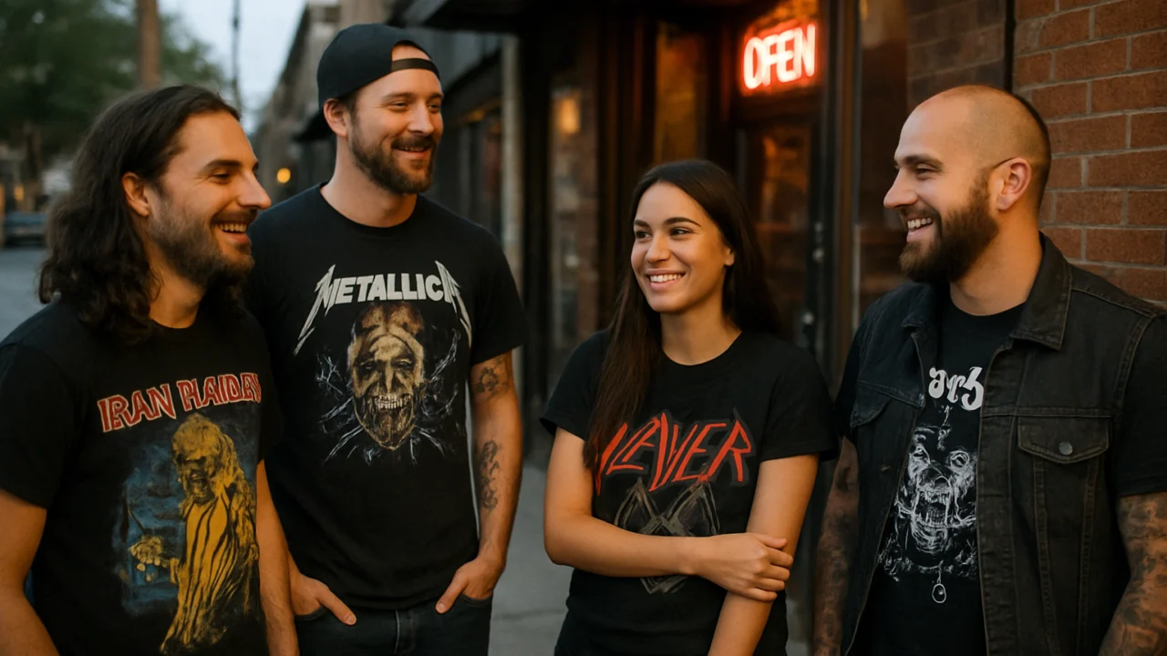 Metal fanovi ispred kluba prikazuju zajedništvo i identitet subkulture