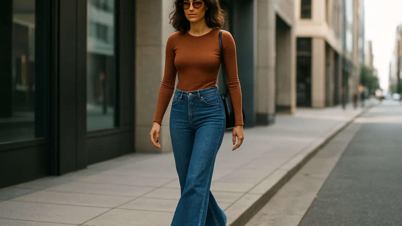 Suvremena moda inspirirana sedamdesetima u urbanom okruženju