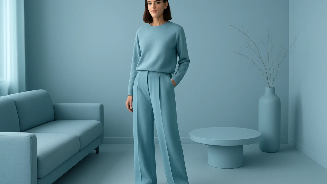 Primjer monokromatskog dizajna s jednom bojom u više nijansi u modernom prostoru