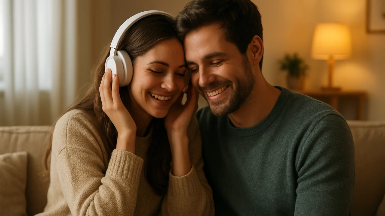 Par koji zajedno sluša romantičnu glazbu kod kuće