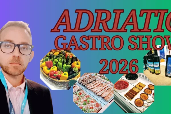 Fotografije s Adriatic Gastro Show 2026 u Zadru koje prikazuju ugostiteljske izlagače i gastronomske inovacije.