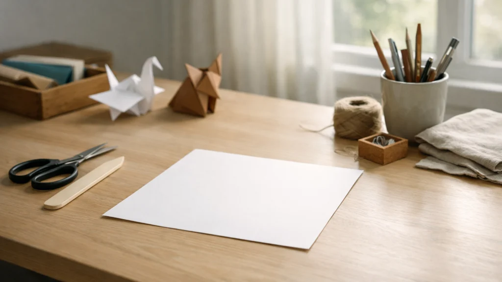 Mirno okruženje za origami koje potiče sporost i potpunu koncentraciju