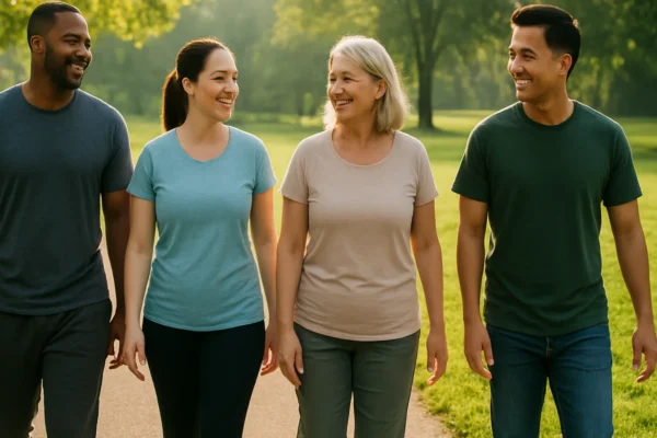 Osnove zdravog života za početnike – ljudi u šetnji i zdrave navike