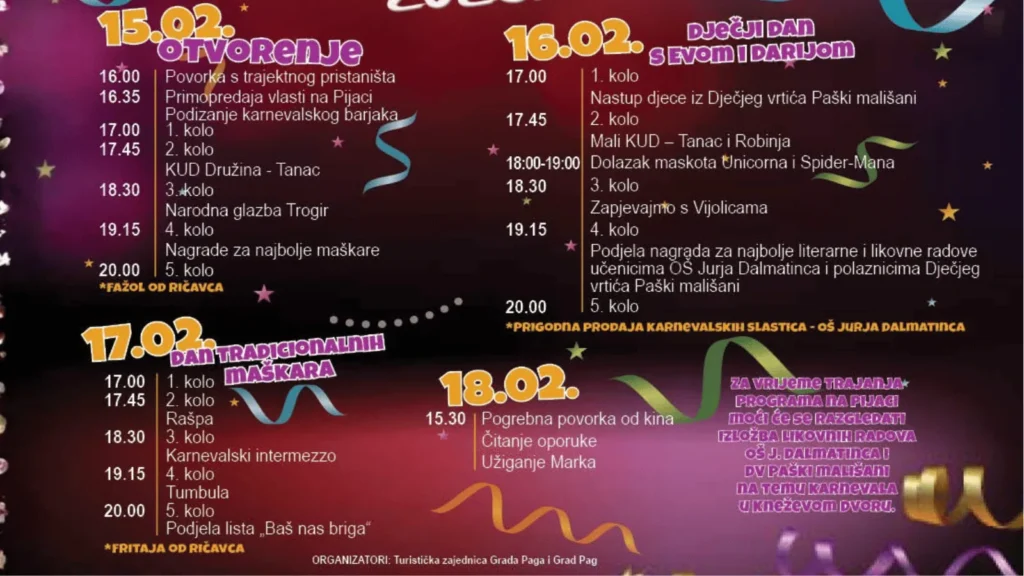 Plakat Paškog zimskog karnevala