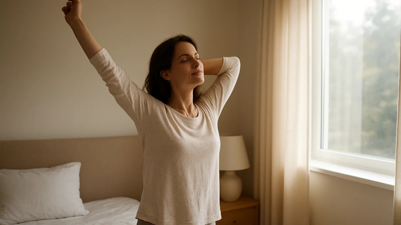 Mirno jutarnje buđenje tijela bez napornih pokreta