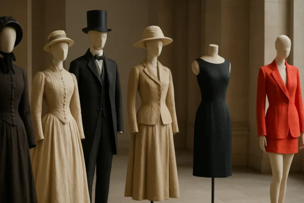 Razvoj modne industrije kroz povijest prikazan kroz povijesne i suvremene modne stilove