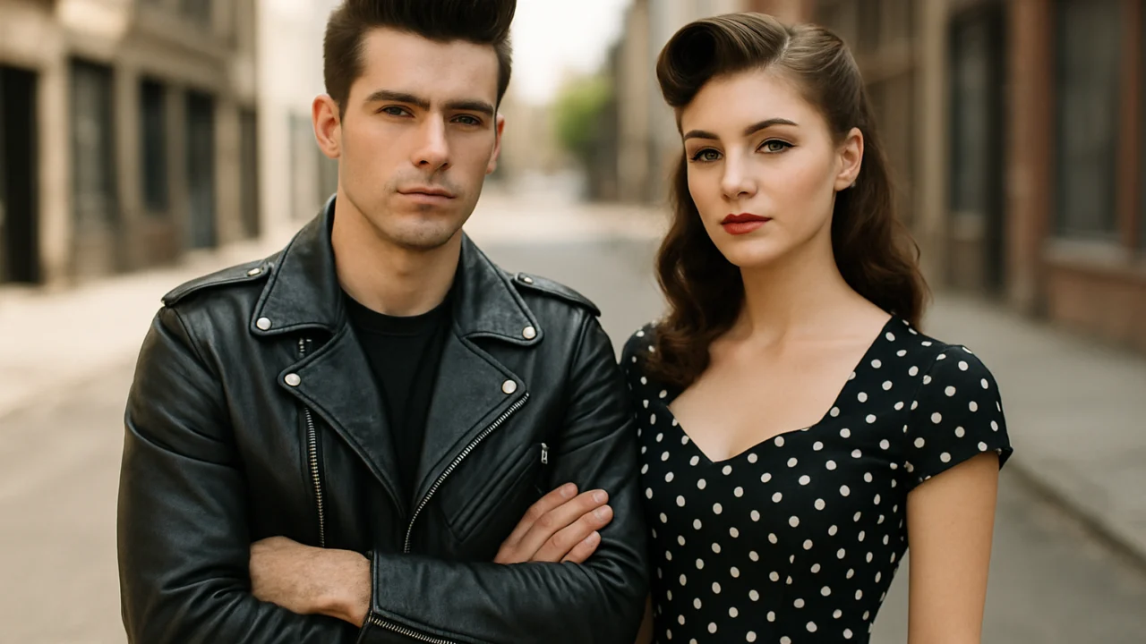 Autentičan rockabilly stil s pompadour frizurom i vintage odjećom