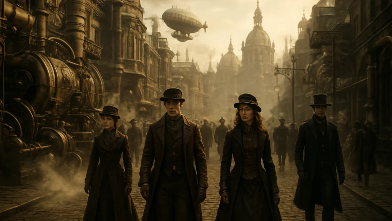 Steampunk subkultura i estetika s parnim strojevima i viktorijanskim stilom