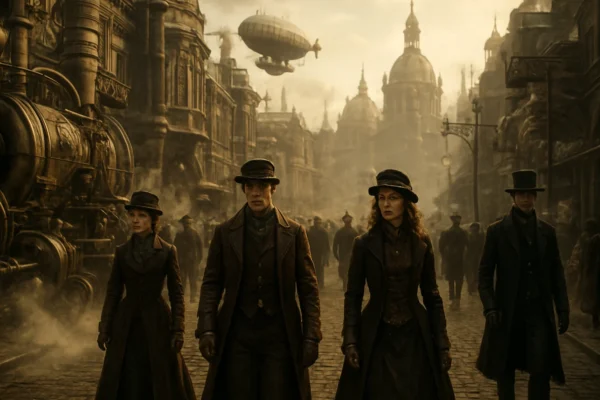 Steampunk subkultura i estetika s parnim strojevima i viktorijanskim stilom