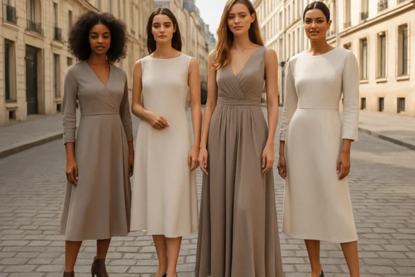 Stiliziranje ženskih haljina u modernom urbanom okruženju s naglaskom na trendove i eleganciju