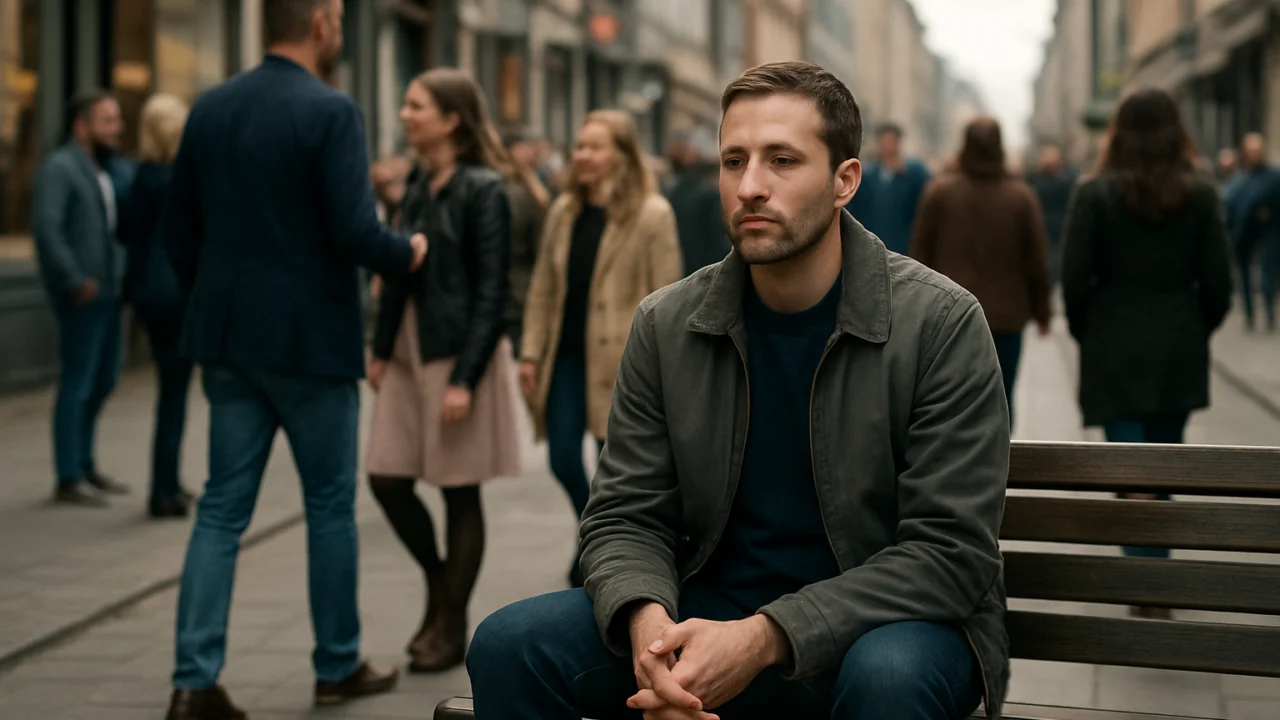 Pojedinac koji promatra društvo bez alkohola i poroka