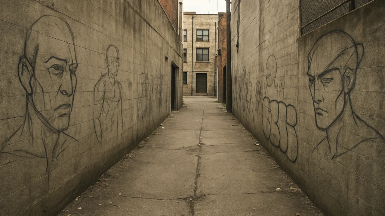 Urbani prolaz s graffiti umjetnošću koji prikazuje početke street art subkulture