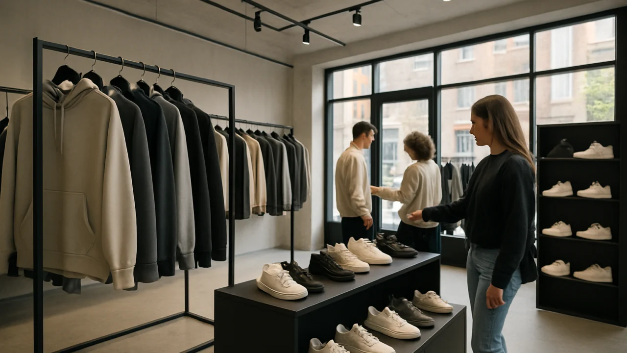 Globalno tržište streetweara prikazano kroz modernu modnu trgovinu