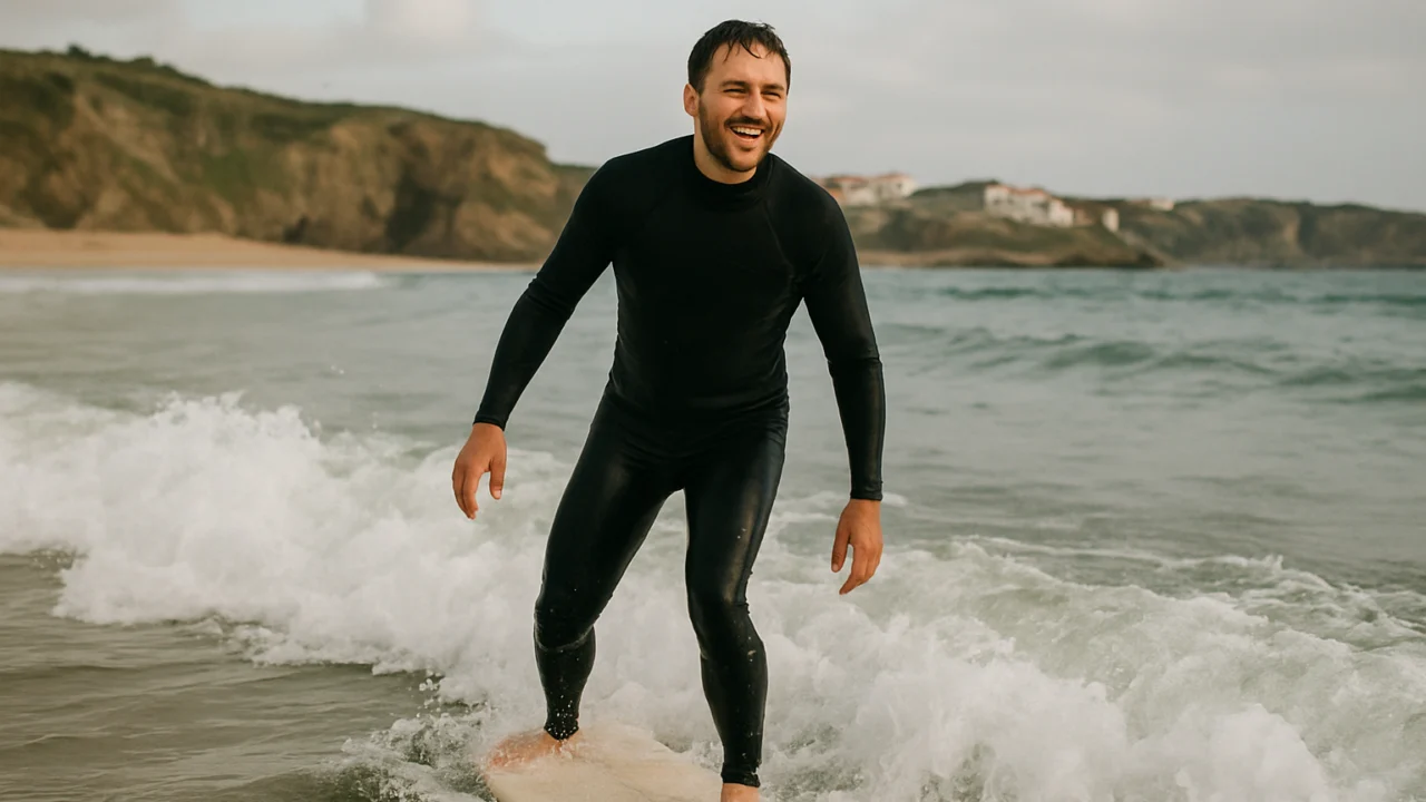 Početnik surfer doživljava osobnu promjenu i zadovoljstvo nakon prvog vala