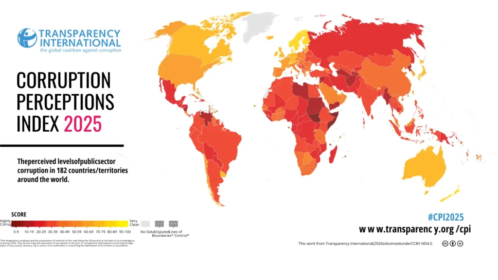 Transparency International izvješće prikazuje globalni pad integriteta i jačanje represije nad civilnim društvom u 2025. godini.