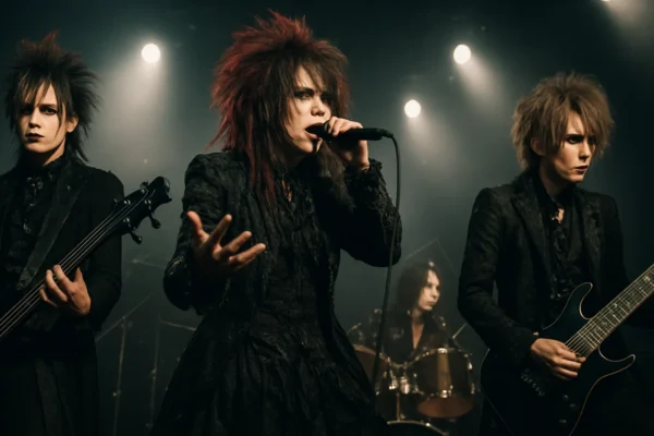Visual kei bend na pozornici s upečatljivom estetikom i emocijom japanske subkulture