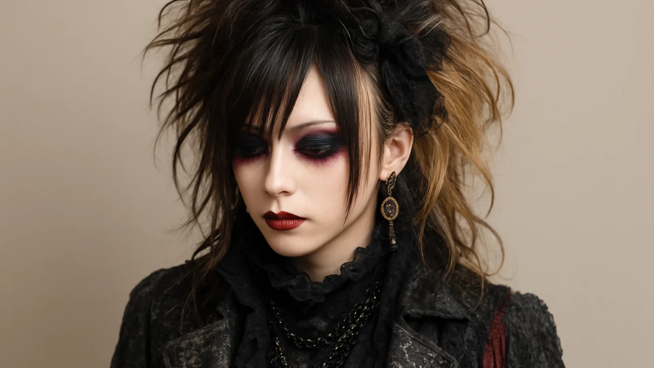 Detalji frizure, šminke i odjeće koji čine vizualni identitet visual kei estetike