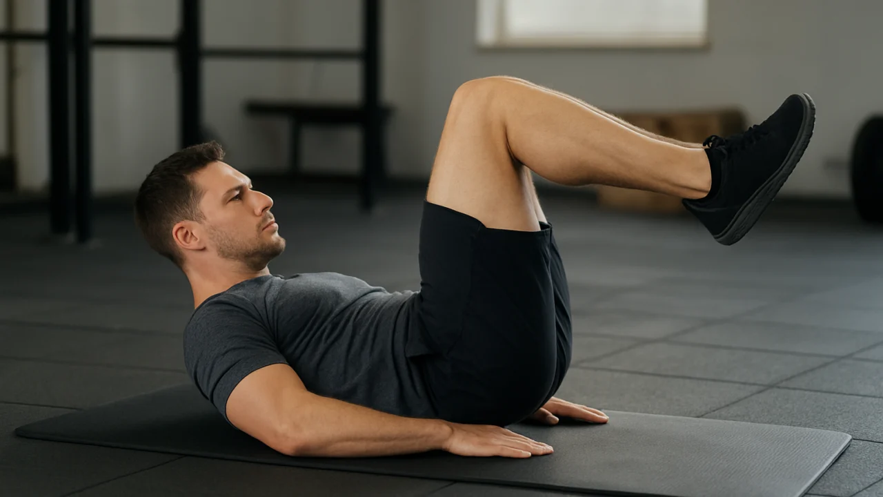 Ležeće podizanje savijenih nogu kao vježba za donji dio trbuha