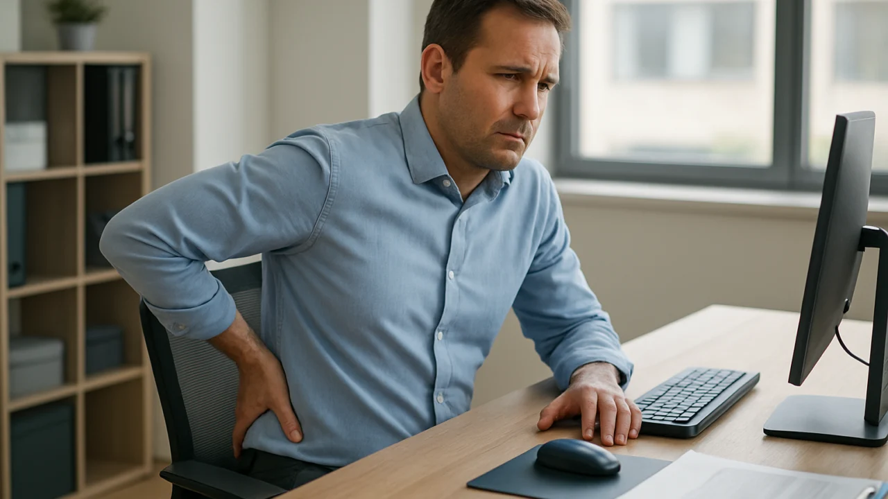 Dugotrajno sjedenje i opterećenje donjih leđa u uredskom poslu
