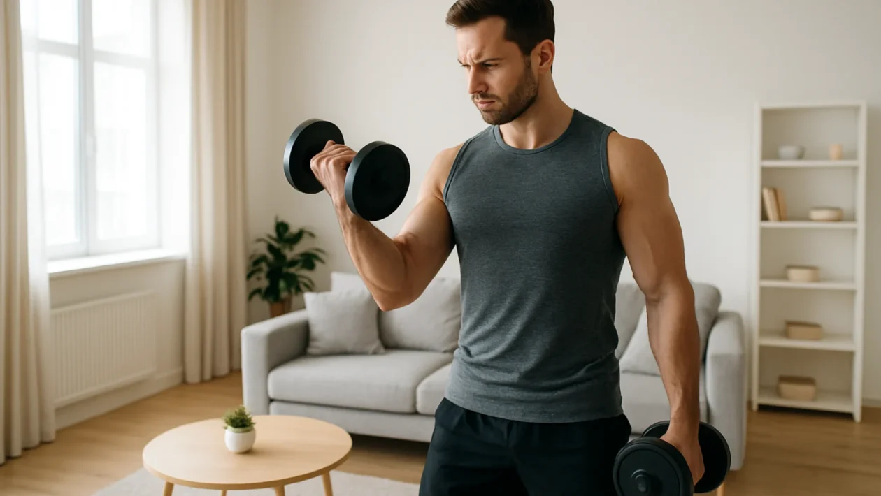 Vježbe za jačanje nadlaktica kod kuće u dnevnom boravku